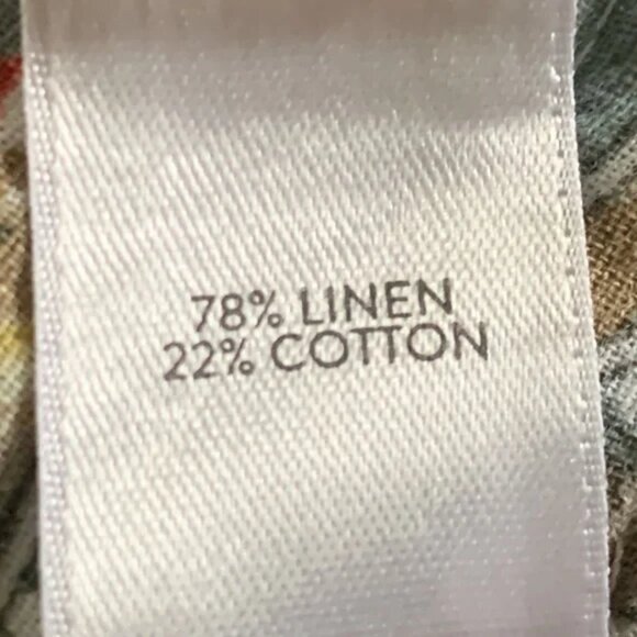 Purejill blue linen blend drawstrings pants L - Picture 9 of 11